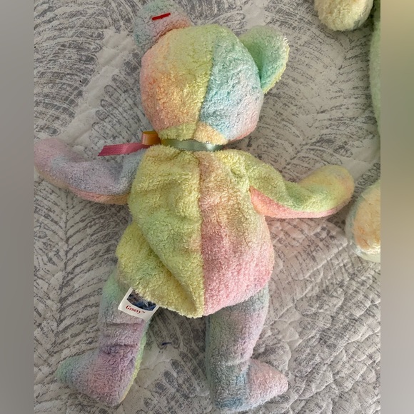 🩵 VINTAGE RETIRED VERY RARE! “Groovy” Matching Set of TWO Ty BUDDY & BABY Bear. - Picture 2 of 11